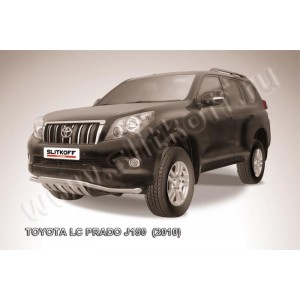 Slitkoff TOP014 защита переднего бампера d57 "волна" с защитой картера Toyota Land Cruiser Prado (2010)