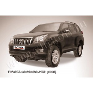 Slitkoff TOP015B защита переднего бампера d57 "волна" черная Toyota Land Cruiser Prado (2010)