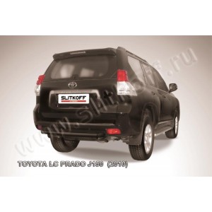 Slitkoff TOP021B защита заднего бампера d57 короткая черная Toyota Land Cruiser Prado (2010)