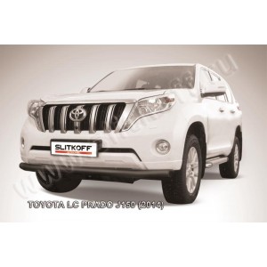 Slitkoff TOP14-003B защита переднего бампера d76 черная Toyota Land Cruiser Prado (2014)