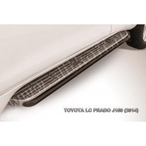 Slitkoff TOP14-007B защита штатного порога d42 черная Toyota Land Cruiser Prado (2014)