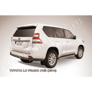 Slitkoff TOP14-011B защита заднего бампера d76+ d42 двойная черная Toyota Land Cruiser Prado (2014)