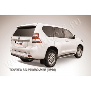 Slitkoff TOP14-012B защита заднего бампера d76 короткая черная Toyota Land Cruiser Prado (2014)