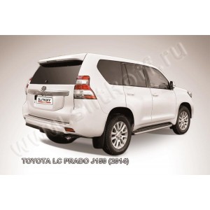 Slitkoff TOP14-013B защита заднего бампера d57 короткая черная Toyota Land Cruiser Prado (2014)