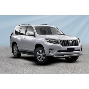 Slitkoff TOP17-002 защита переднего бампера d76+ d57 двойная Toyota Land Cruiser Prado (2017)