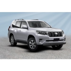 Slitkoff TOP17-002B защита переднего бампера d76+ d57 двойная черная Toyota Land Cruiser Prado (2017)
