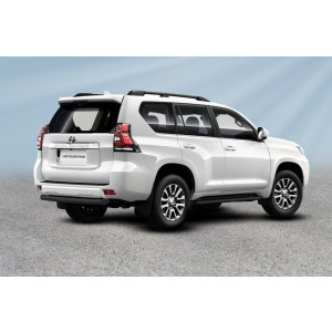 Slitkoff TOP17-012B защита заднего бампера d76 короткая черная Toyota Land Cruiser Prado (2017)
