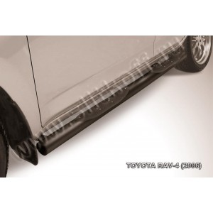Slitkoff TR4007B защита порогов d76 с проступями черная Toyota RAV4 (2006)