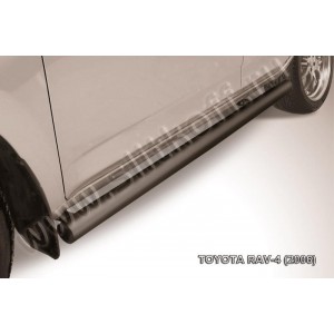 Slitkoff TR4008B защита порогов d76 труба черная Toyota RAV4 (2006)
