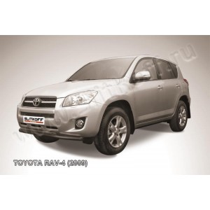 Slitkoff TR409-007B защита переднего бампера d57+ d57 двойная черная Toyota RAV4 (2009)