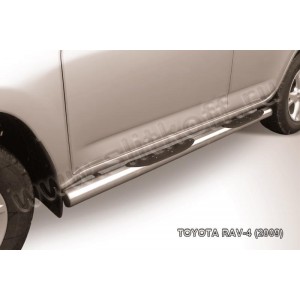 Slitkoff TR409-009 защита порогов d76 с проступями Toyota RAV4 (2009)