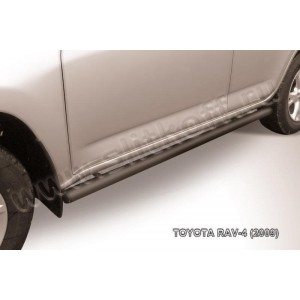 Slitkoff TR409-011B защита порогов d57 труба черная Toyota RAV4 (2009)