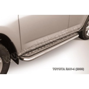 Slitkoff TR409-012 защита порогов d57 с листом Toyota RAV4 (2009)