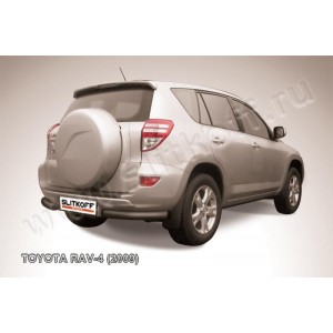 Slitkoff TR409-014B защита заднего бампера уголки d76 черные Toyota RAV4 (2009)