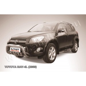 Slitkoff TR409L-001 кенгурятник d76 низкий с защитой картера Toyota RAV4 L (2009)