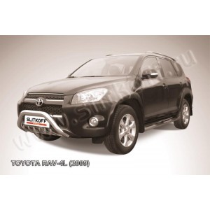 Slitkoff TR409L-005 кенгурятник d76 "мини" с защитой картера Toyota RAV4 L (2009)