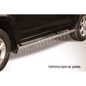 Slitkoff TR409L-014 защита порогов d76 труба Toyota RAV4 L (2009)