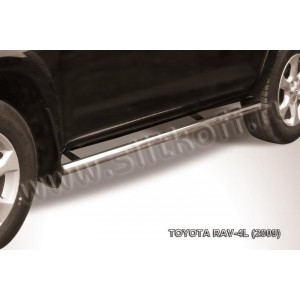 Slitkoff TR409L-015 защита порогов d57 труба Toyota RAV4 L (2009)