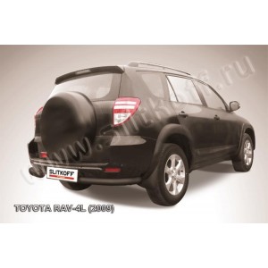 Slitkoff TR409L-018B защита заднего бампера уголки d76 черные Toyota RAV4 L (2009)