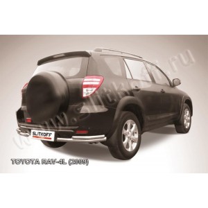 Slitkoff TR409L-019 защита заднего бампера уголки d57+ d42 двойные Toyota RAV4 L (2009)