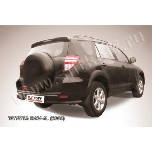 Slitkoff TR409L-020B защита заднего бампера уголки d57 черные Toyota RAV4 L (2009)