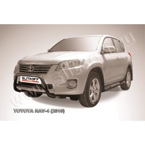 Slitkoff TR410-002B кенгурятник d57 низкий черный Toyota RAV4 (2010)