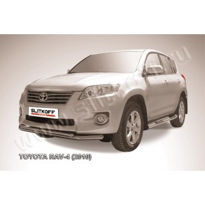 Slitkoff TR410-006 защита переднего бампера d57+ d42 двойная Toyota RAV4 (2010)