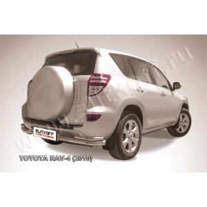 Slitkoff TR410-016 защита заднего бампера уголки d76+ d42 двойные Toyota RAV4 (2010)