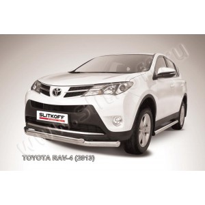 Slitkoff TR413-001 защита переднего бампера d76+ d57 двойнаяToyota RAV4 (2013)