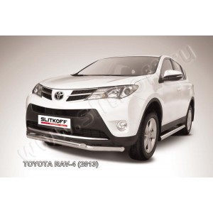 Slitkoff TR413-003 защита переднего бампера d57+ d57 двойная Toyota RAV4 (2013)