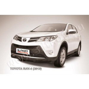 Slitkoff TR413-003B защита переднего бампера d57+ d57 двойная черная Toyota RAV4 (2013)