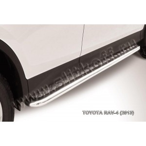 Slitkoff TR413-005 защита порогов d57 с листом усиленная Toyota RAV4 (2013)