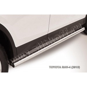 Slitkoff TR413-008 защита порогов d76 труба Toyota RAV4 (2013)