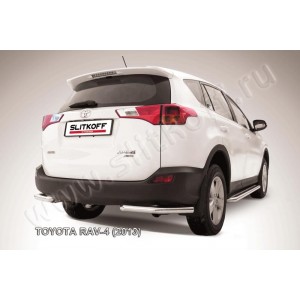 Slitkoff TR413-015 защита заднего бампера уголки d57 Toyota RAV4 (2013)