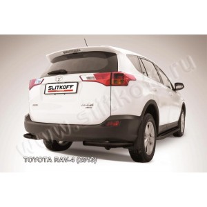 Slitkoff TR413-015B защита заднего бампера уголки d57 черные Toyota RAV4 (2013)