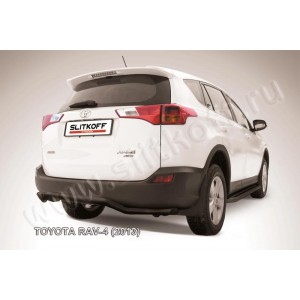 Slitkoff TR413-018B защита заднего бампера d57 "волна" черная Toyota RAV4 (2013)