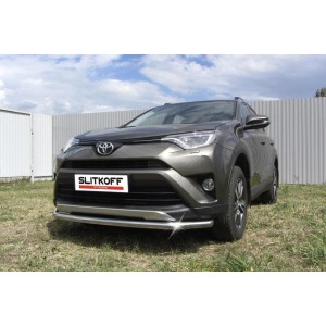 Slitkoff TR415-002 защита переднего бампера d57 Toyota RAV4 (2015)