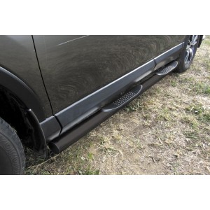 Slitkoff TR415-006B защита порогов d76 с проступями черная Toyota RAV4 (2015)