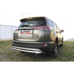 Slitkoff TR415-010 защита заднего бампера d57 радиусная Toyota RAV4 (2015)