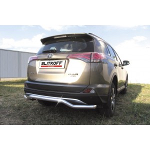 Slitkoff TR415-011 защита заднего бампера d57 "волна" Toyota RAV4 (2015)