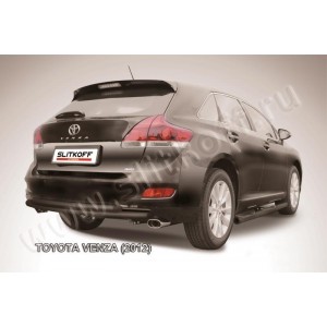 Slitkoff TVEN011B защита заднего бампера d57+ d57 двойная радиусная черная Toyota Venza (2013)