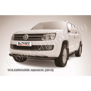 Slitkoff VWAM13-004B защита переднего бампера d76 черная Volkswagen Amarok (2013)