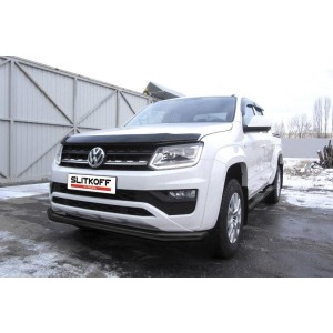 Slitkoff VWAM16-003B защита переднего бампера d76 черная Volkswagen Amarok (2016)
