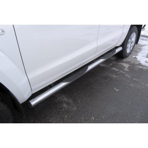 Slitkoff VWAM16-004 защита порогов d76 с проступями Volkswagen Amarok (2016)