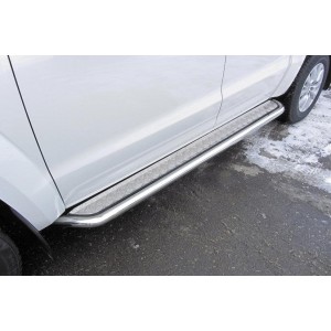 Slitkoff VWAM16-005 защита порогов d57 с листом усиленная Volkswagen Amarok (2016)
