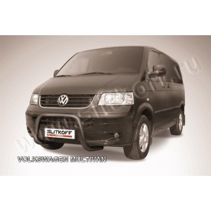 Slitkoff VWM002B кенгурятник d57 низкий "мини" черный Volkswagen Multivan