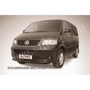 Slitkoff VWM004B защита переднего бампера d57 черная Volkswagen Multivan