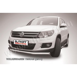 Slitkoff VWTIG-002 защита переднего бампера d76 Volkswagen Tiguan (2011)