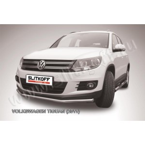Slitkoff VWTIG-004 защита переднего бампера d57 Volkswagen Tiguan (2011)