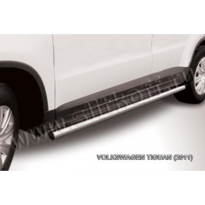 Slitkoff VWTIG-008 защита порогов d57 труба Volkswagen Tiguan (2011)